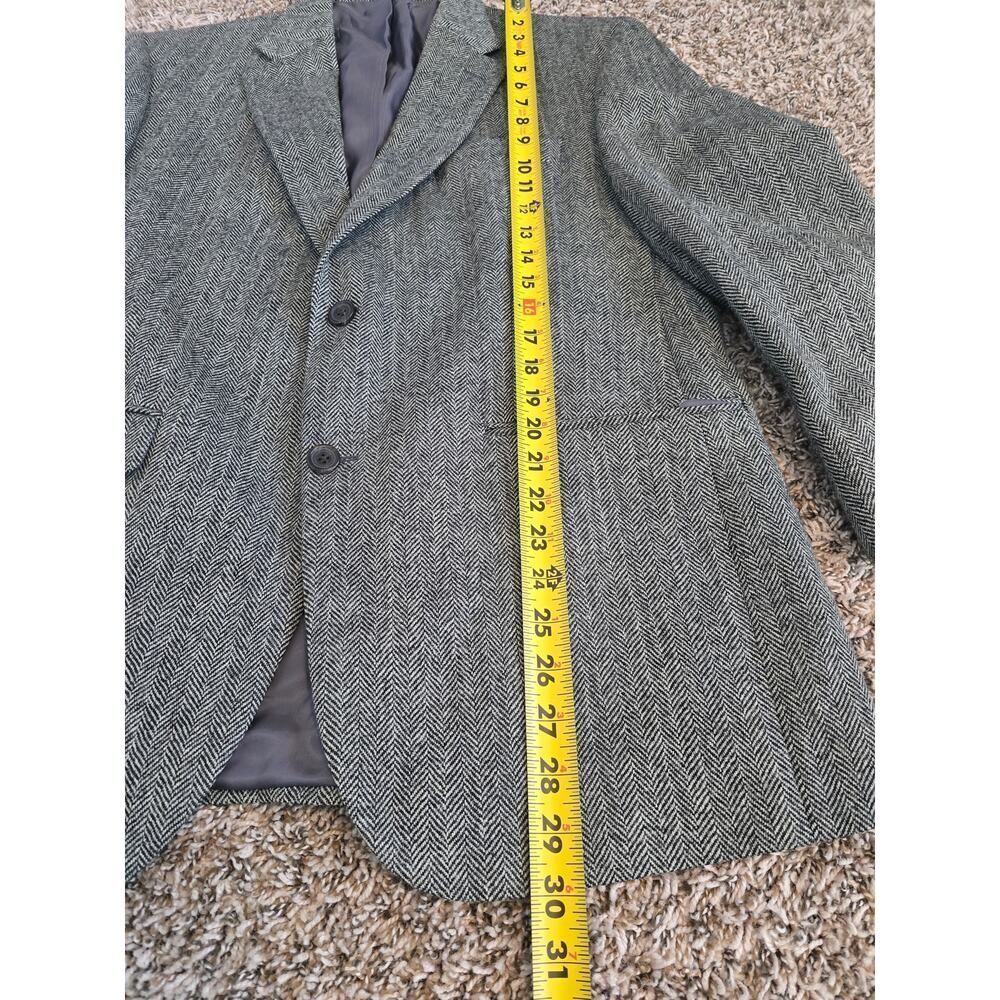 Lauren RalphâLauren Gray Herringbone Wool Blazer Men's 40S Classic Tweed Preppy - Picture 4 of 8